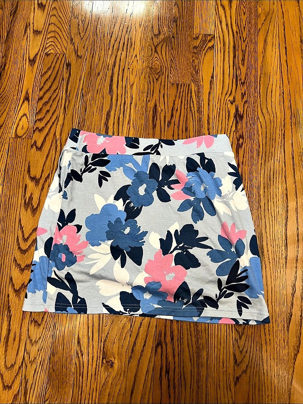 Croft & Barrow Effortless Stretch Skort Floral Blue & Pink PM